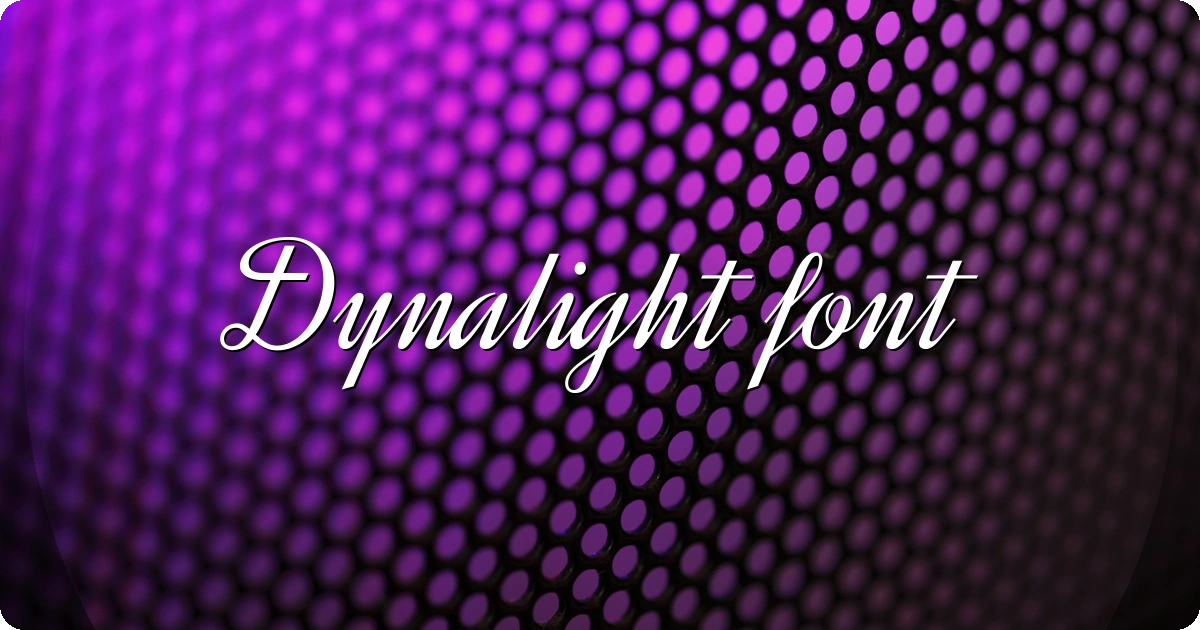Dynalight font preview