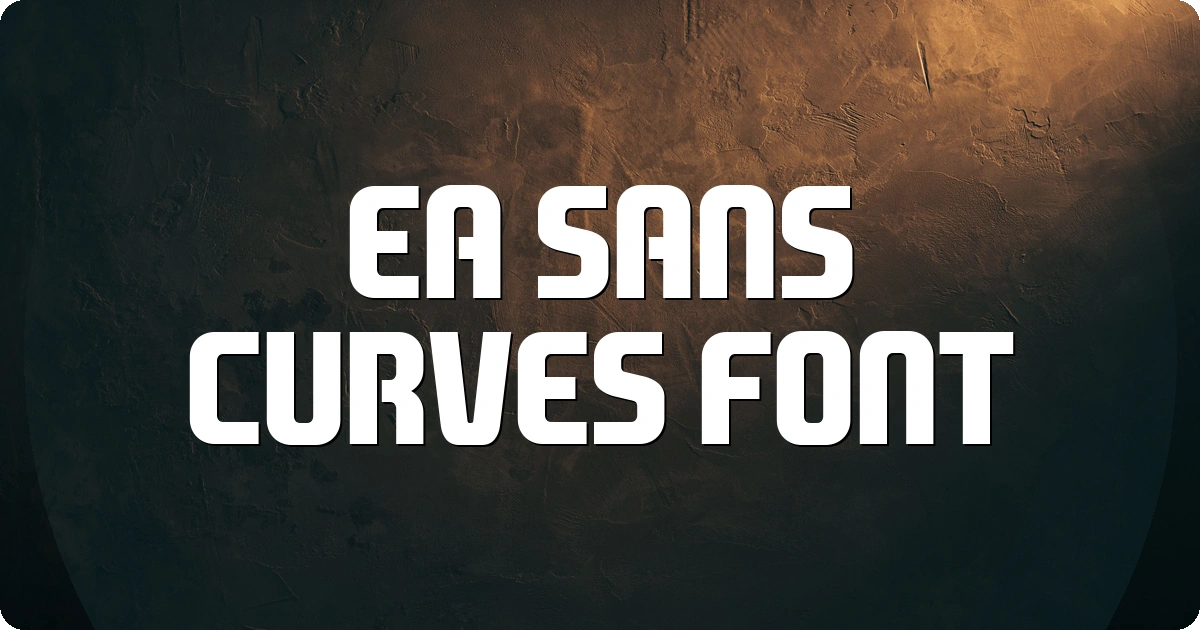 Ea Sans Curves Font preview