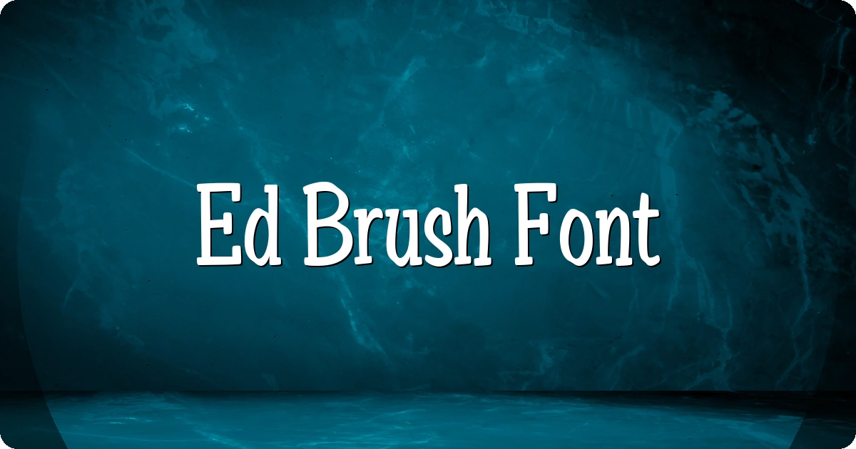 Ed Brush Font preview
