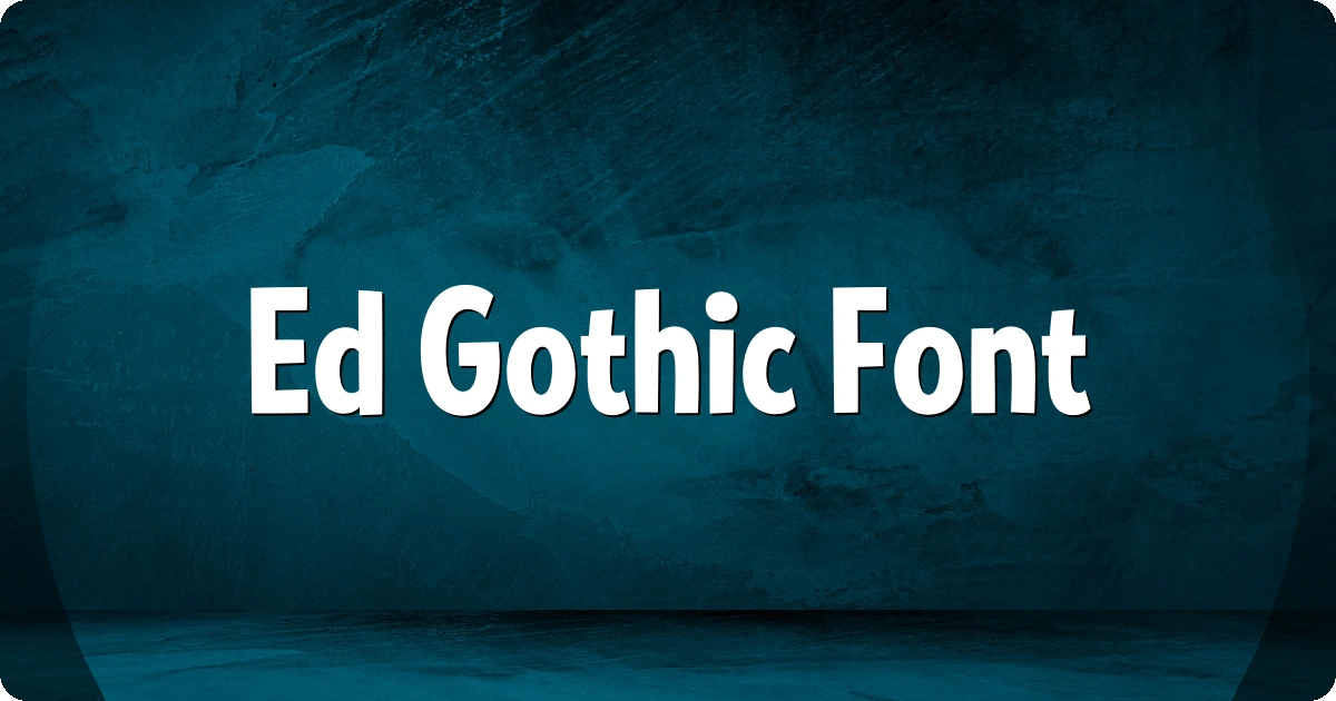 Ed Gothic Font preview