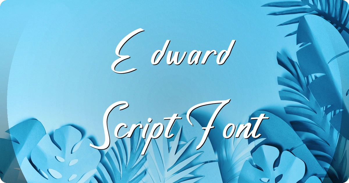 Edward Script Font preview