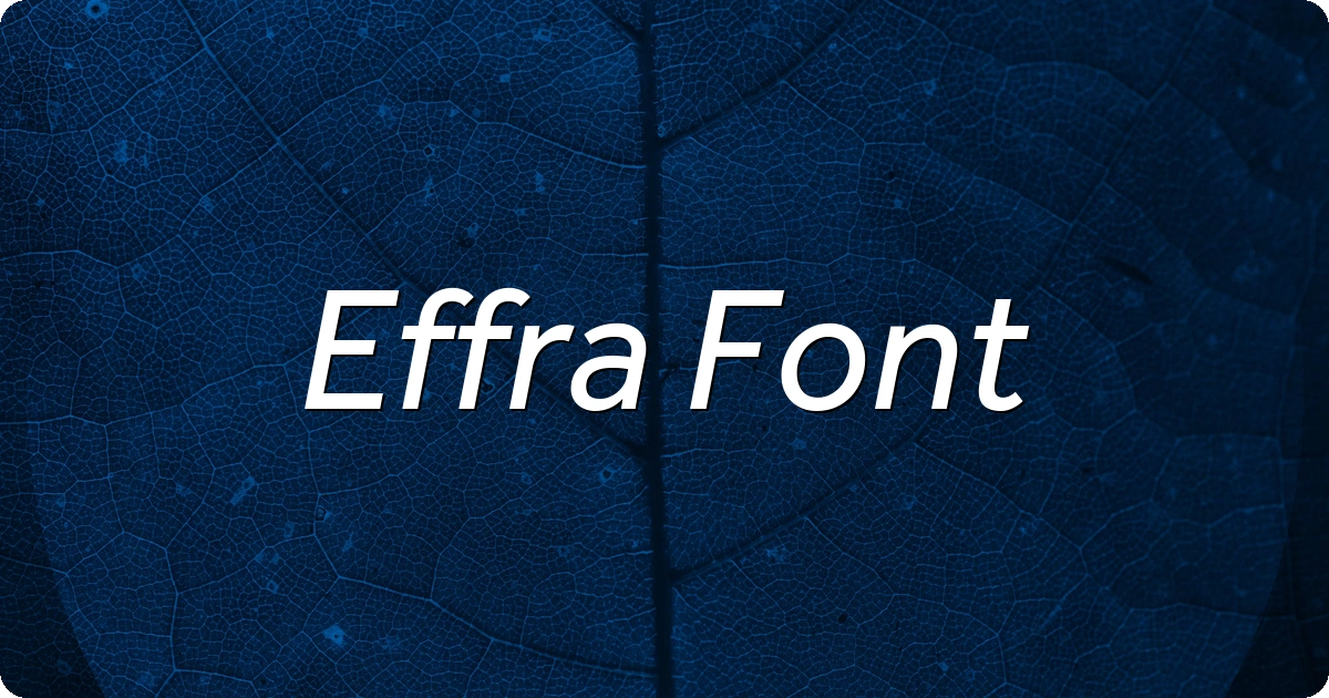 Effra Font preview