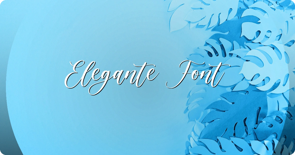 Elegante Font preview