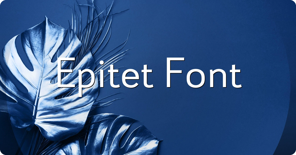 Epitet Font preview
