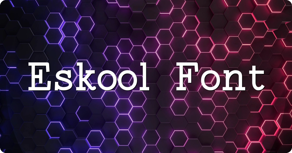 Eskool Font preview