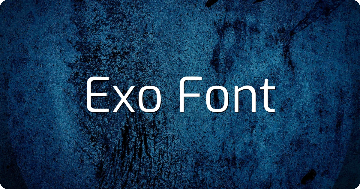 Exo Font preview