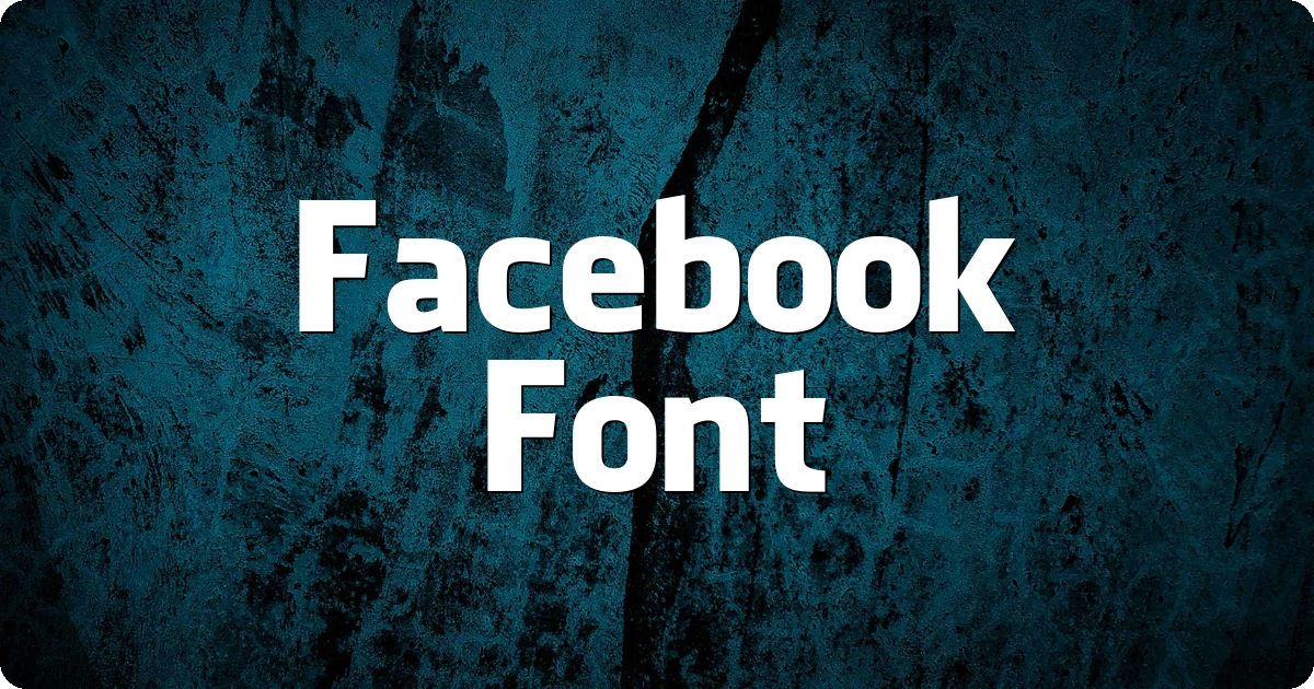 Facebook Font preview