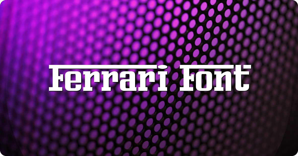 Ferrari Font preview