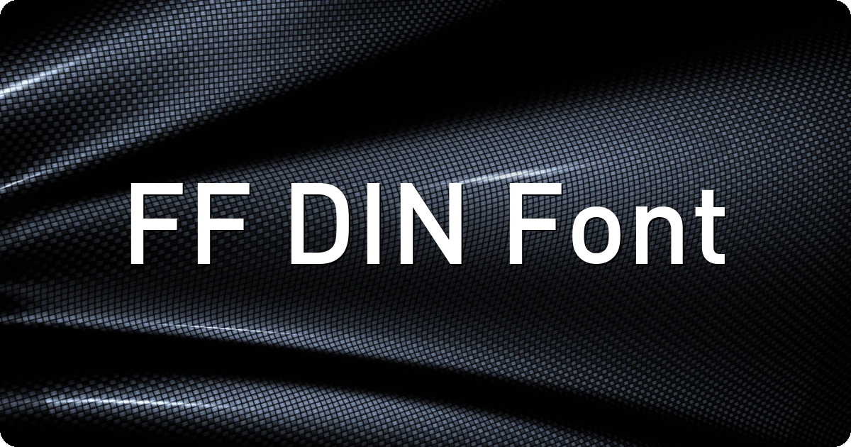 FF DIN Font preview