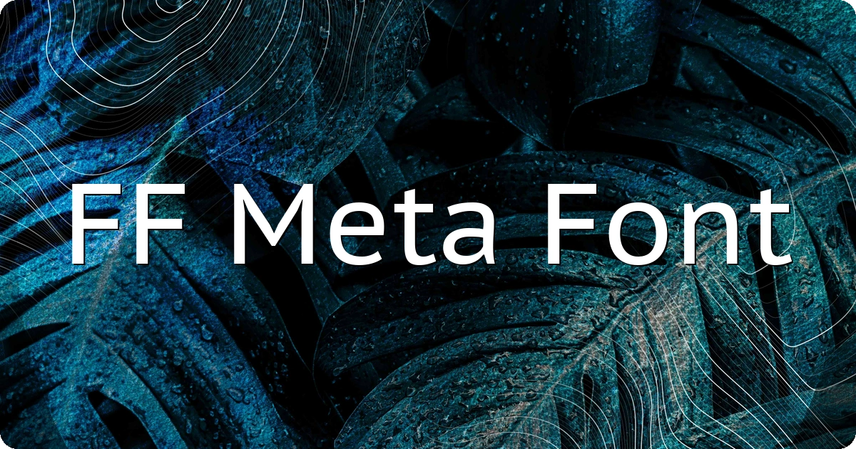 FF Meta Font preview