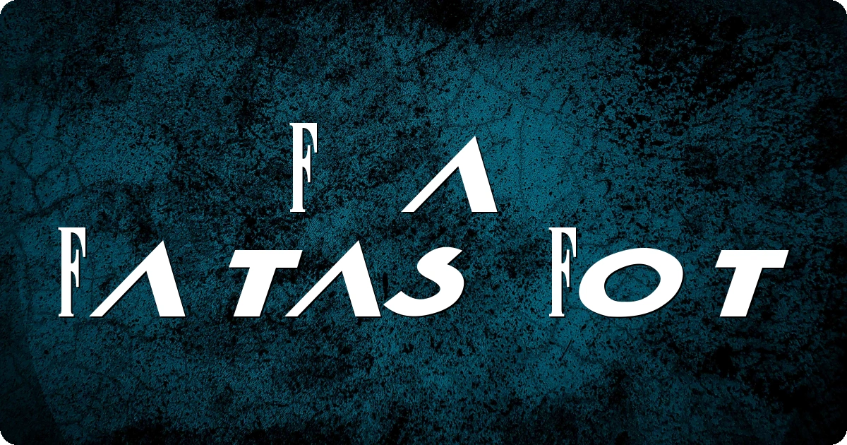 Final Fantasy Font preview