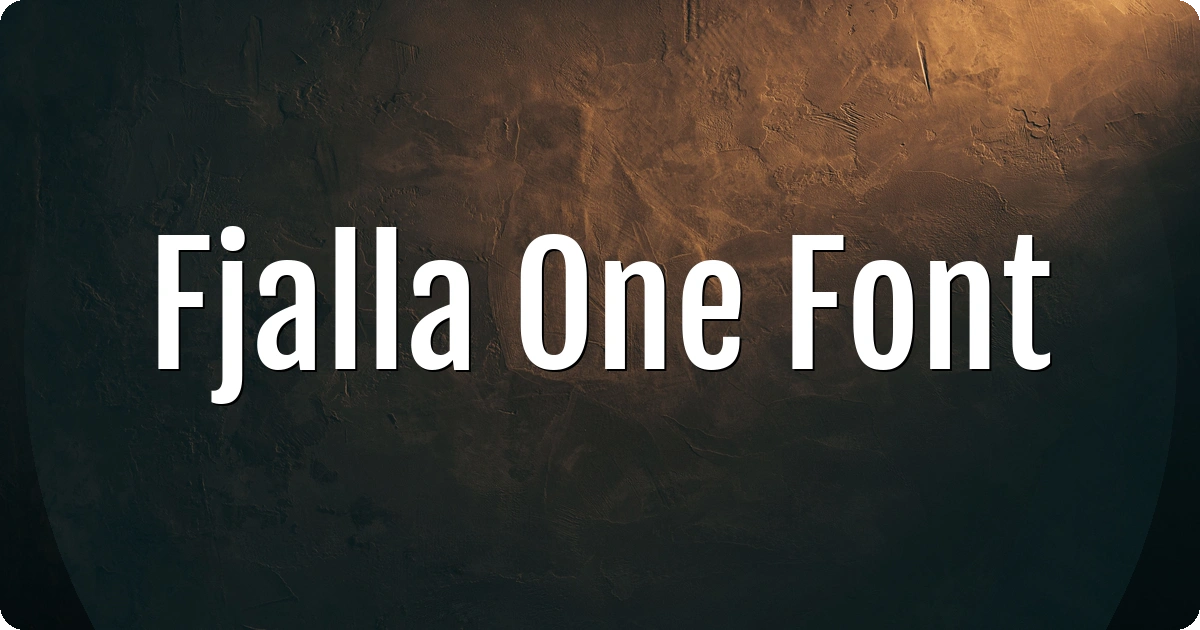 Fjalla One Font preview