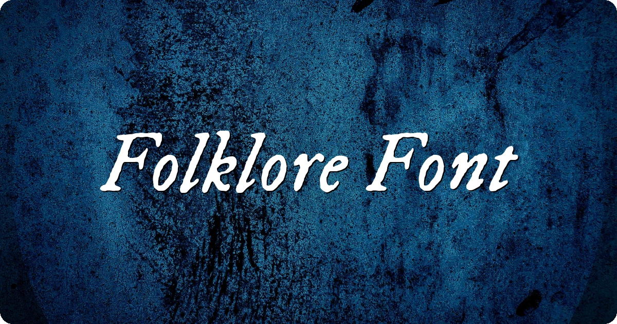 Folklore Font preview