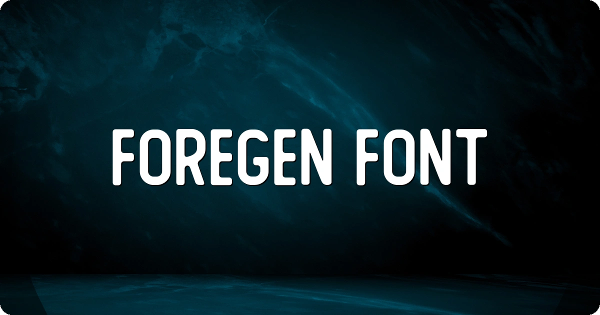 Foregen Font preview
