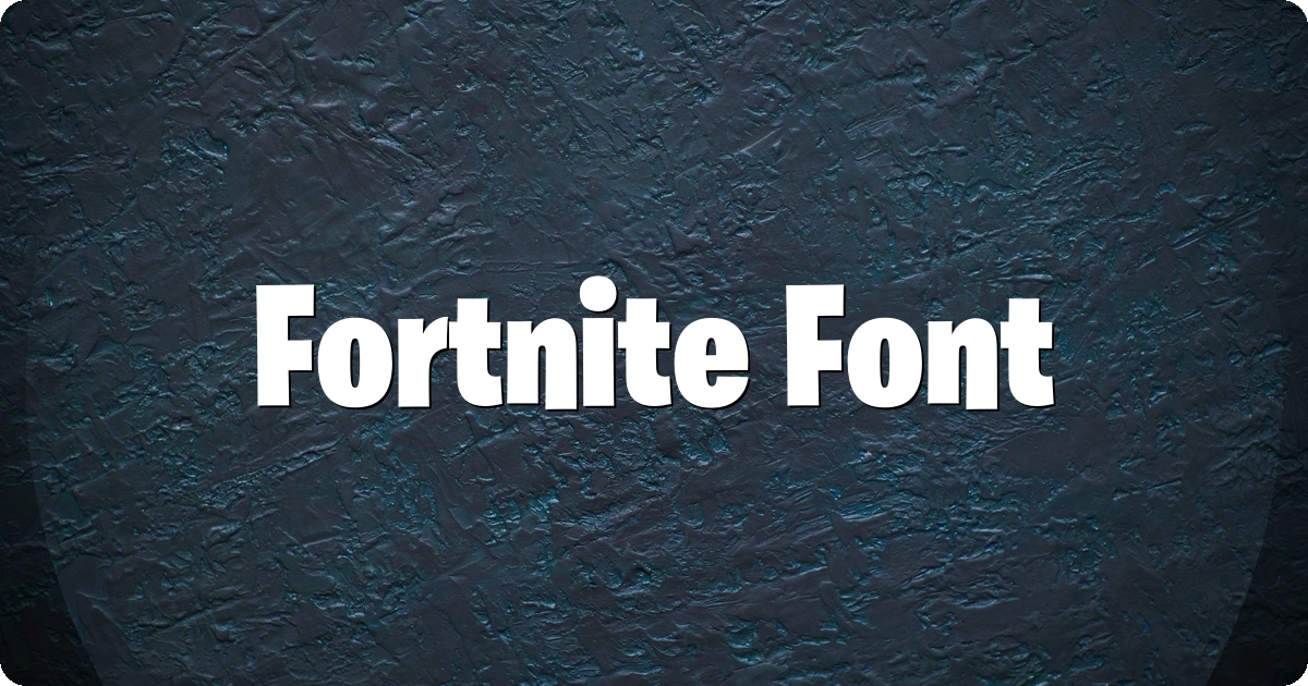 Fortnite Font preview