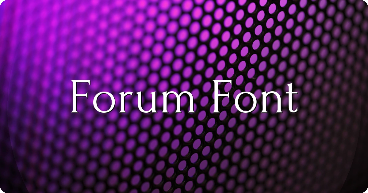 Forum Font preview