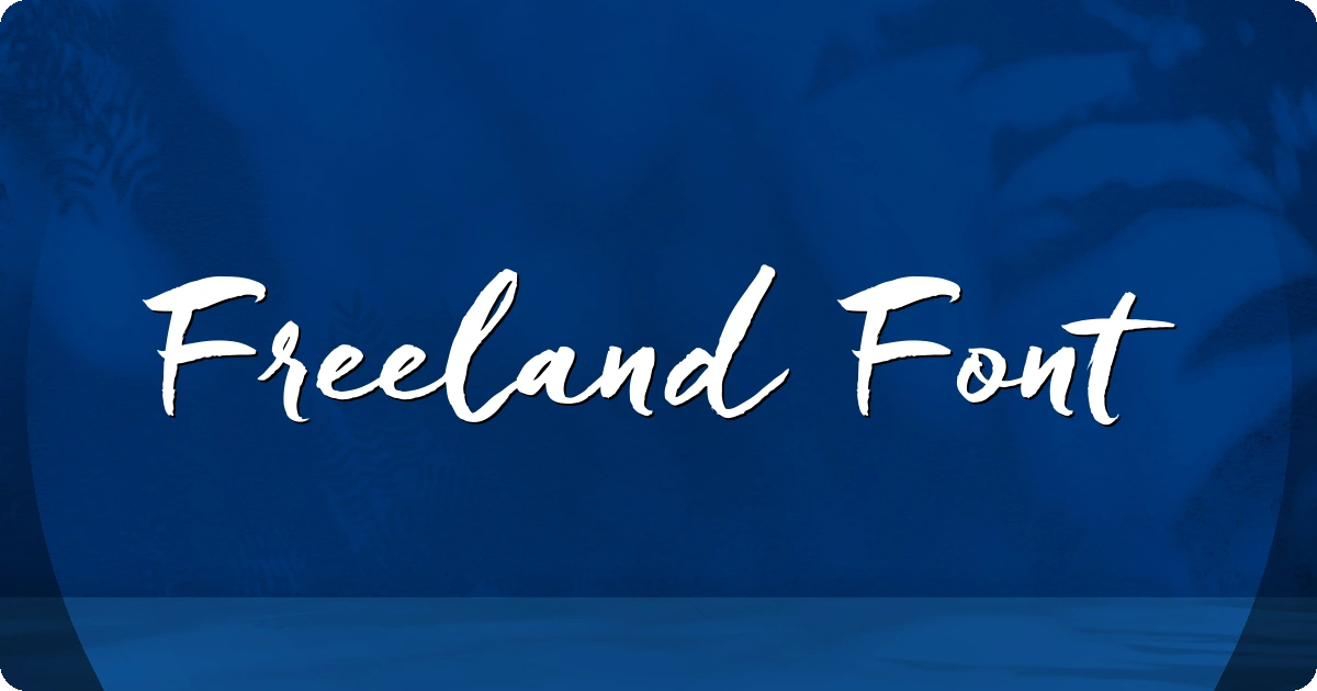 Freeland Font preview
