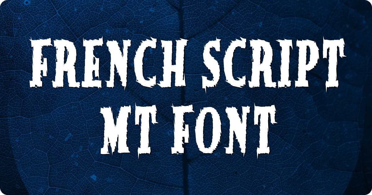 French Script MT Font preview