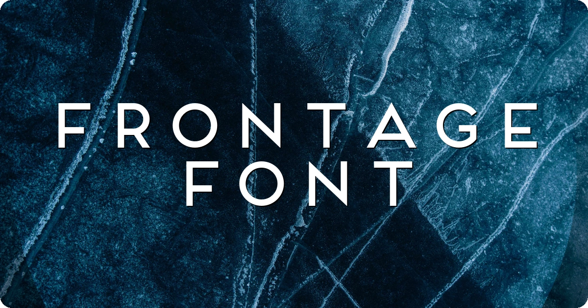 Frontage Font preview