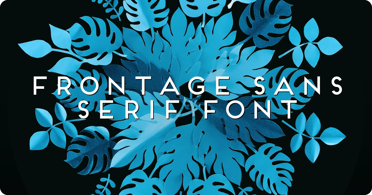 Frontage Sans Serif Font preview