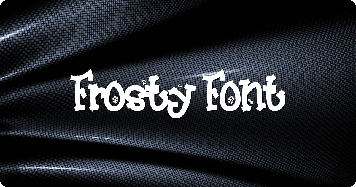 Frosty Font preview