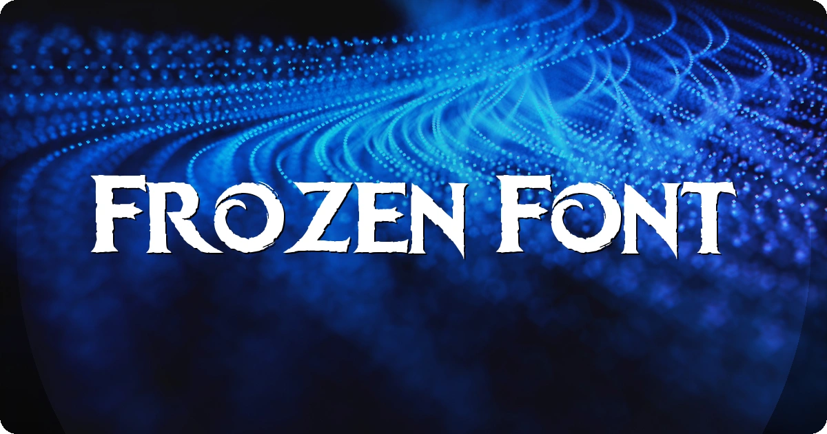 Frozen Font preview