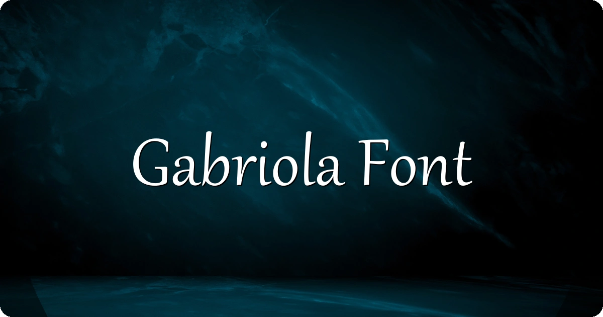 Gabriola Font preview