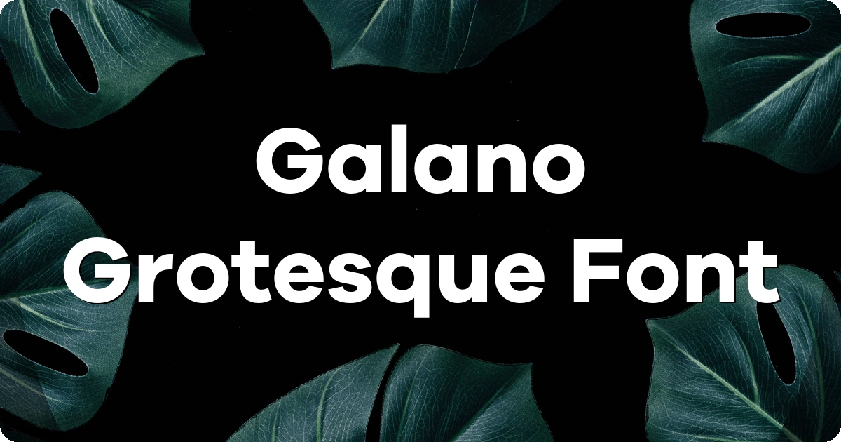 Galano Grotesque Font preview