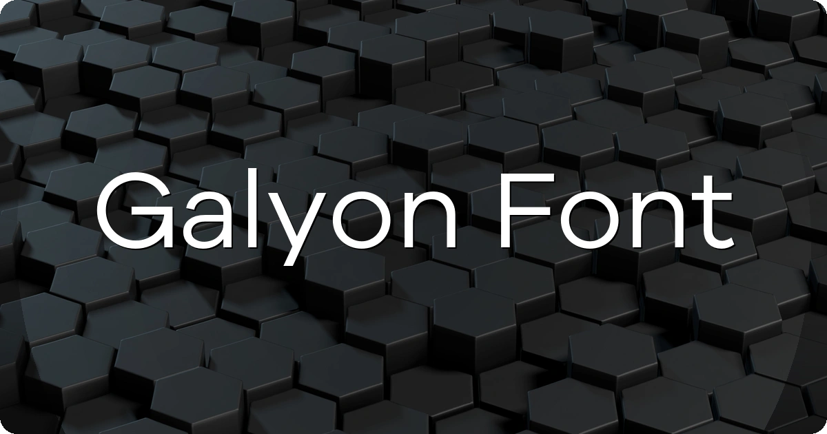 Galyon Font preview