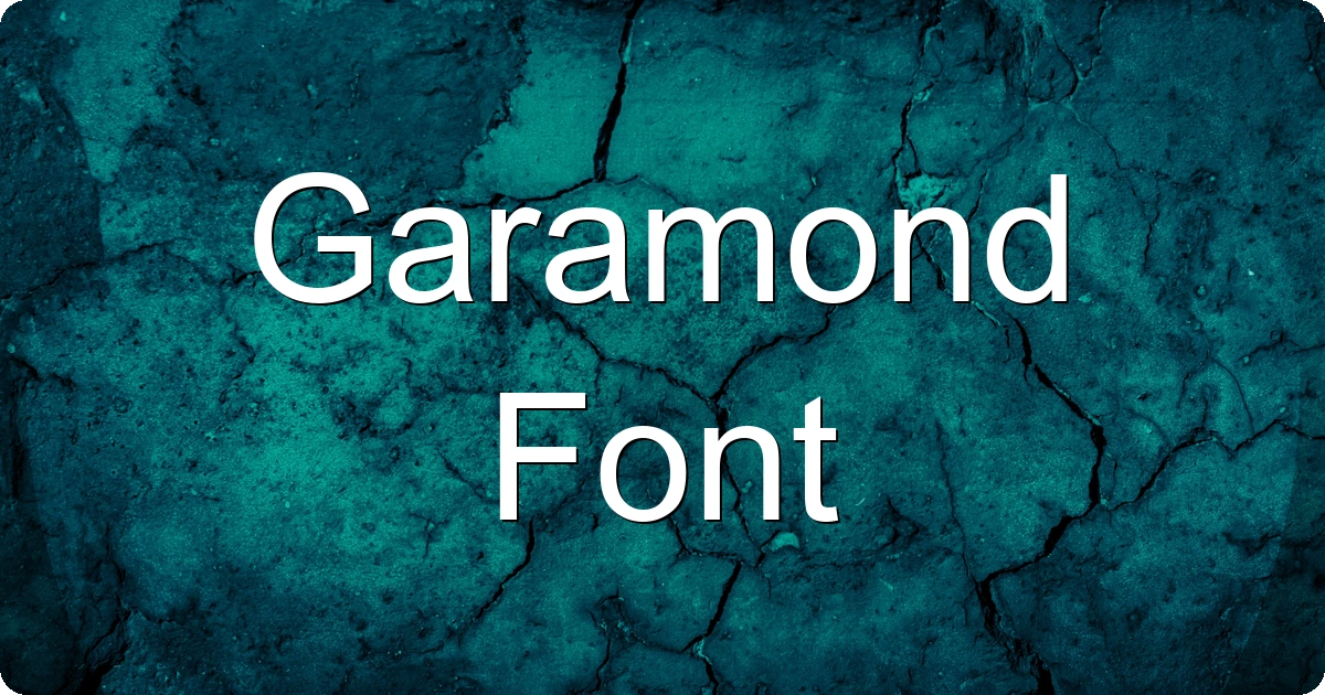 Garamond Font preview