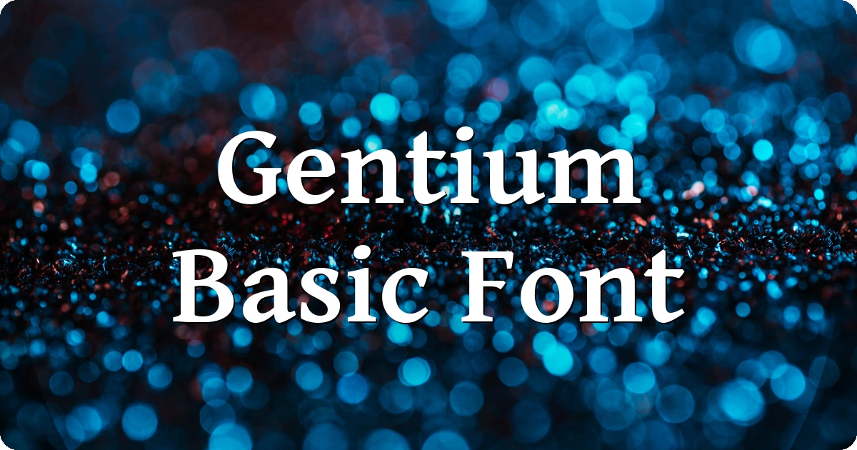 Gentium Basic Font preview