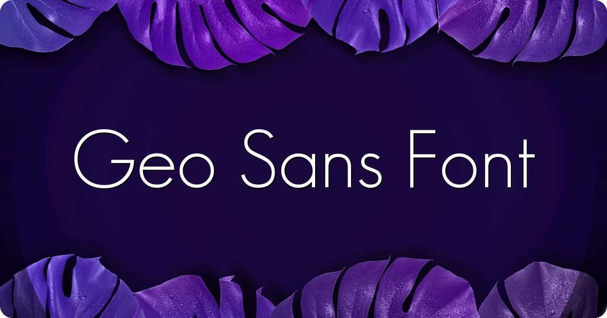 Geo Sans Font preview