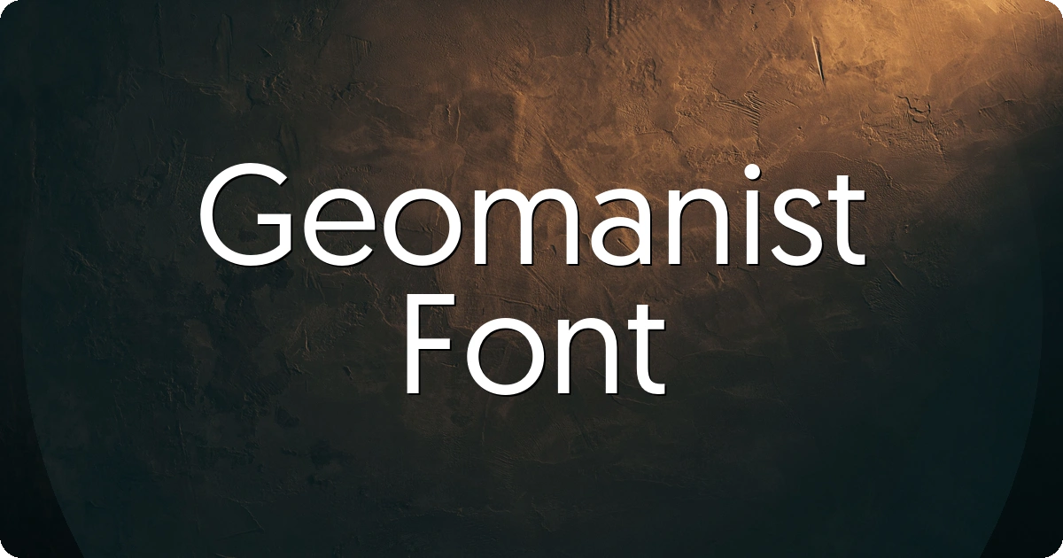 Geomanist Font preview