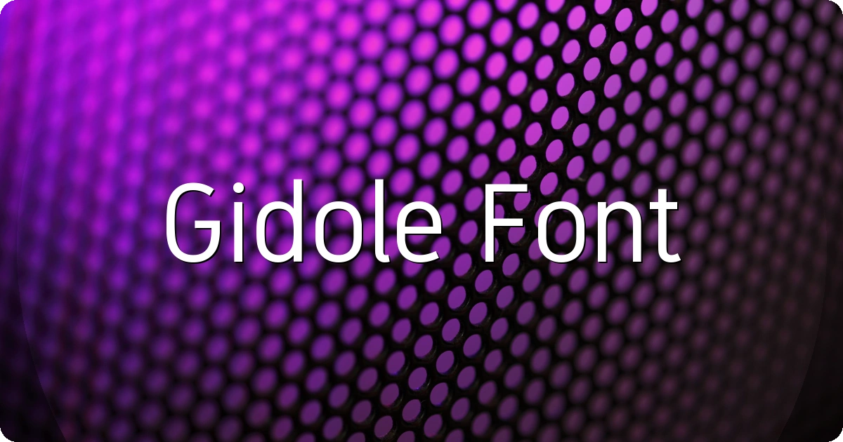 Gidole Font preview