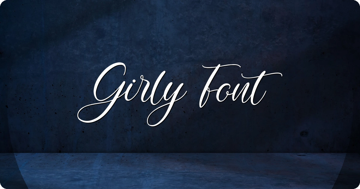 Girly Font preview