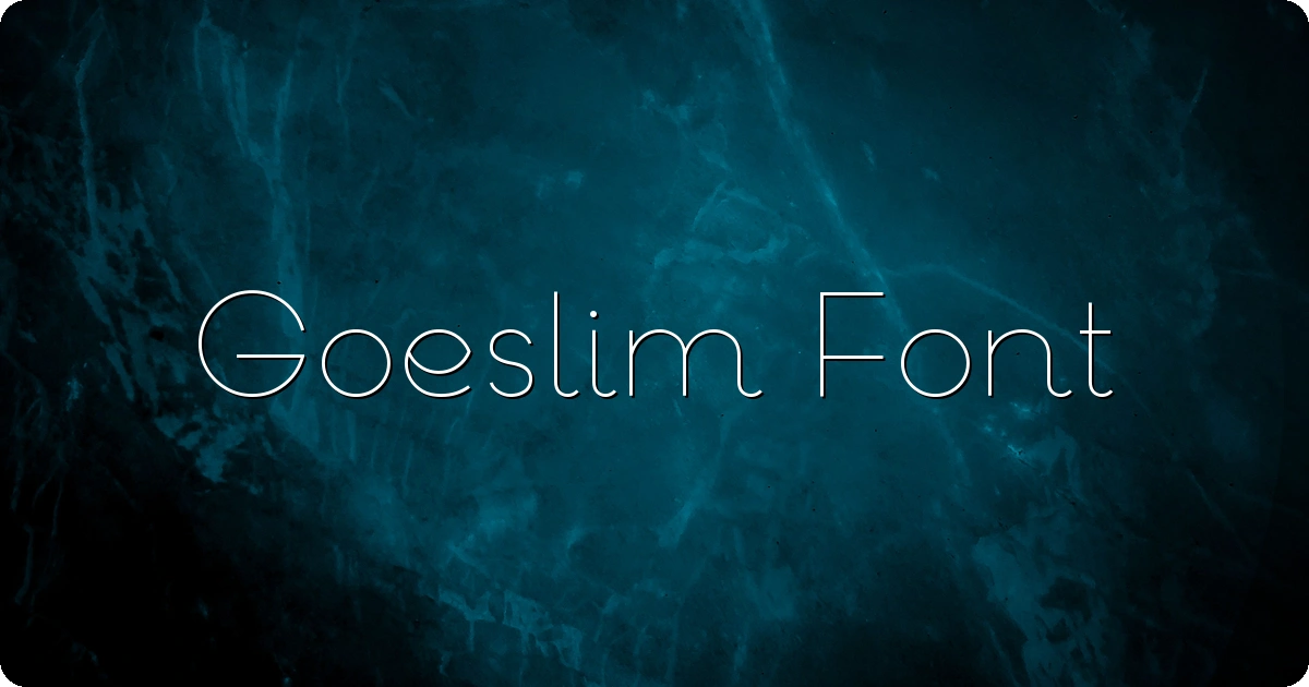 Goeslim Font preview