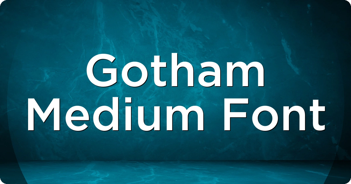 Gotham Medium Font preview