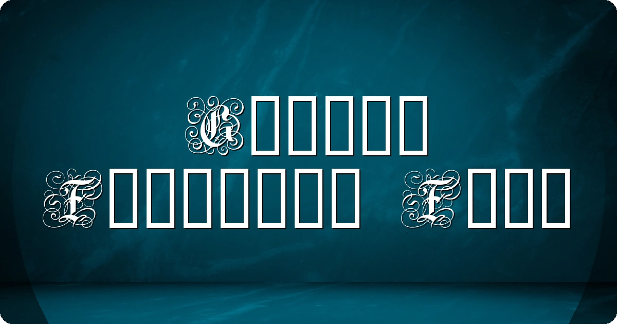 Gothic Flourish Font preview