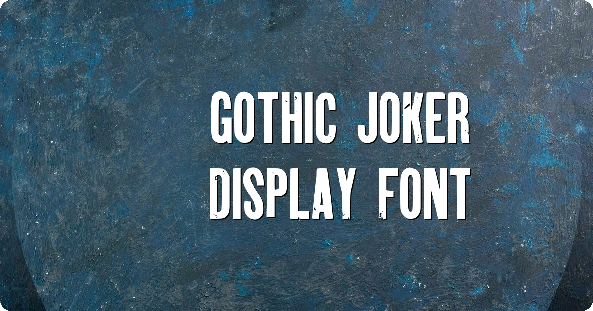 Gothic Joker Display Font preview