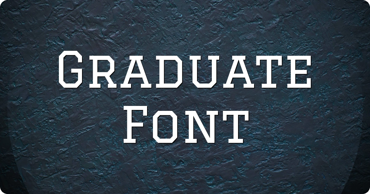 Graduate Font preview