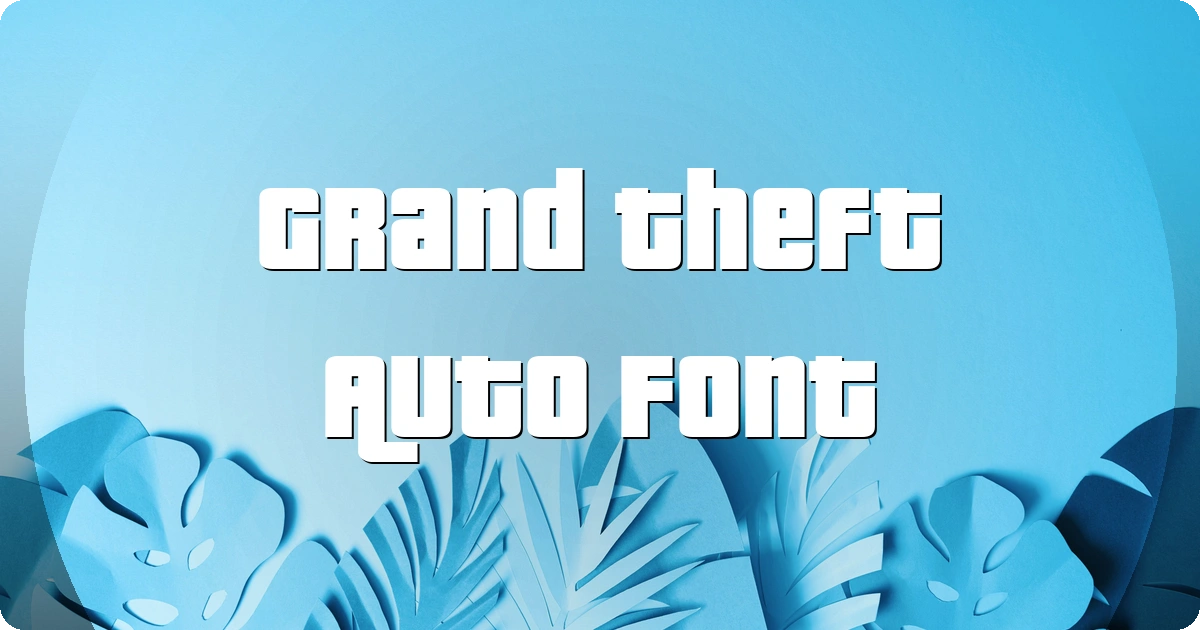 Grand Theft Auto Font preview