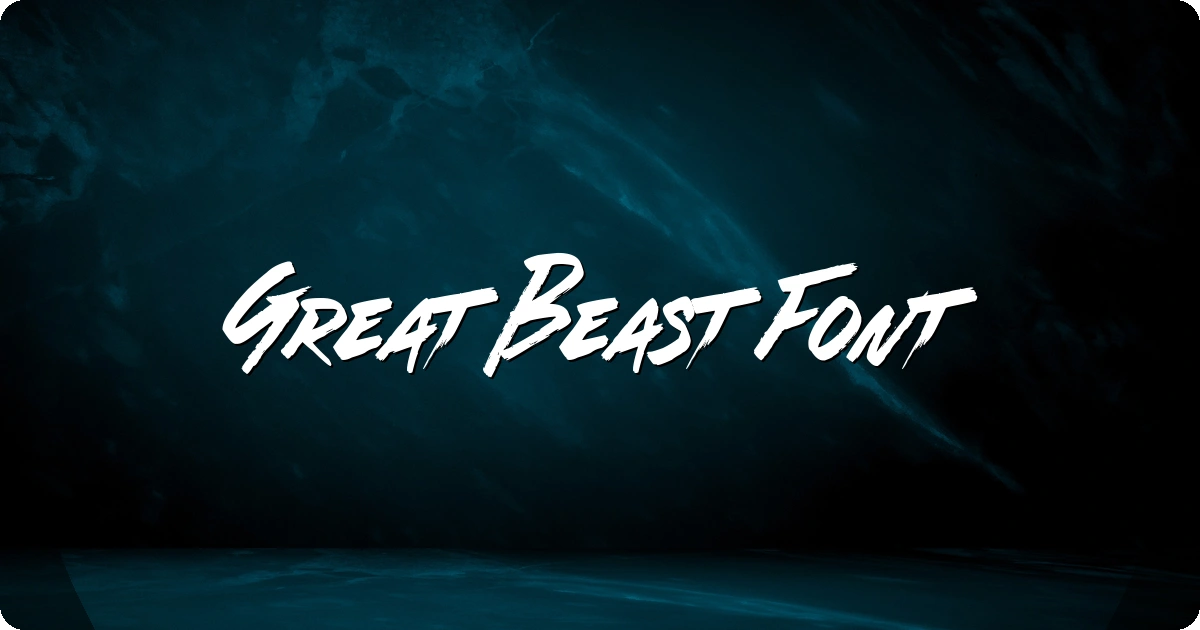 Great Beast Font preview