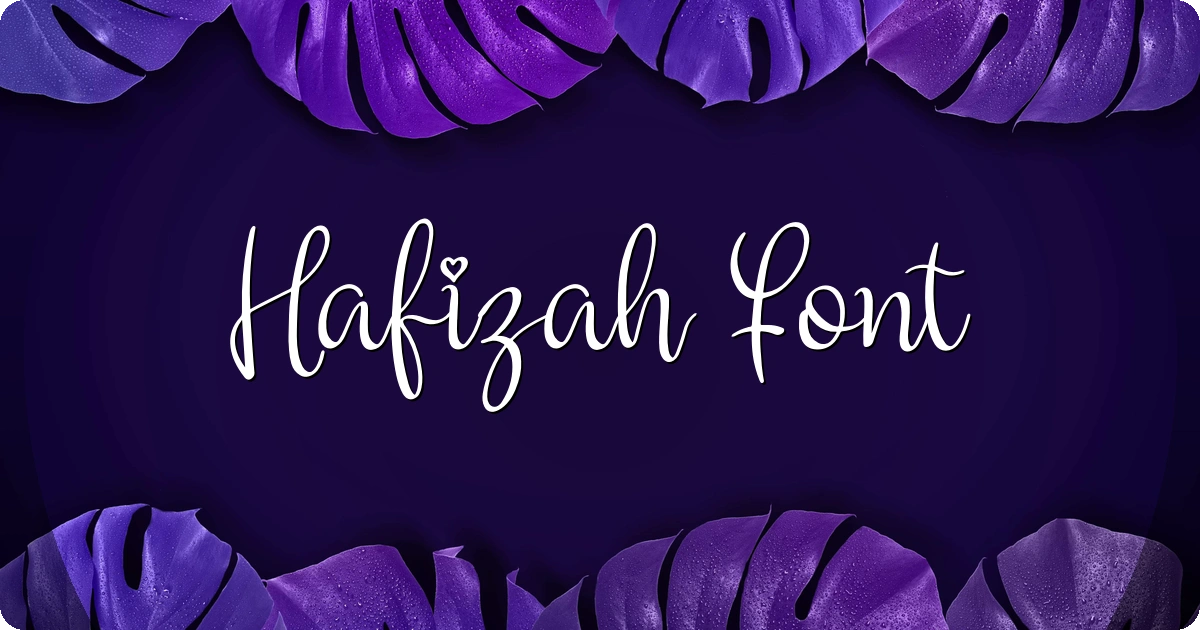Hafizah Font preview