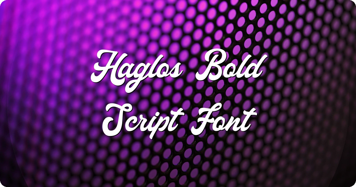 Haglos Bold Script Font preview