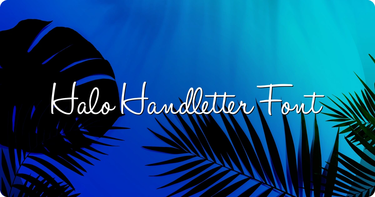 Halo Handletter Font preview