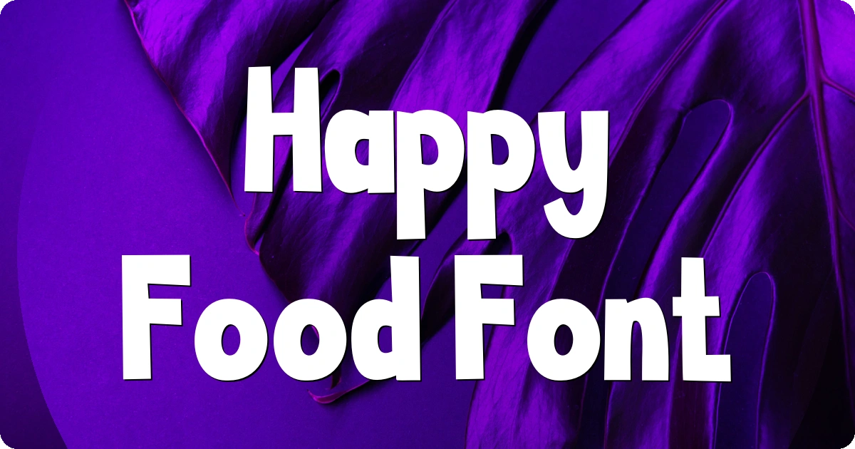 Happy Food Font preview