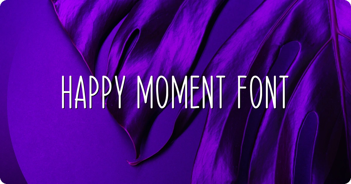 Happy Moment Font preview