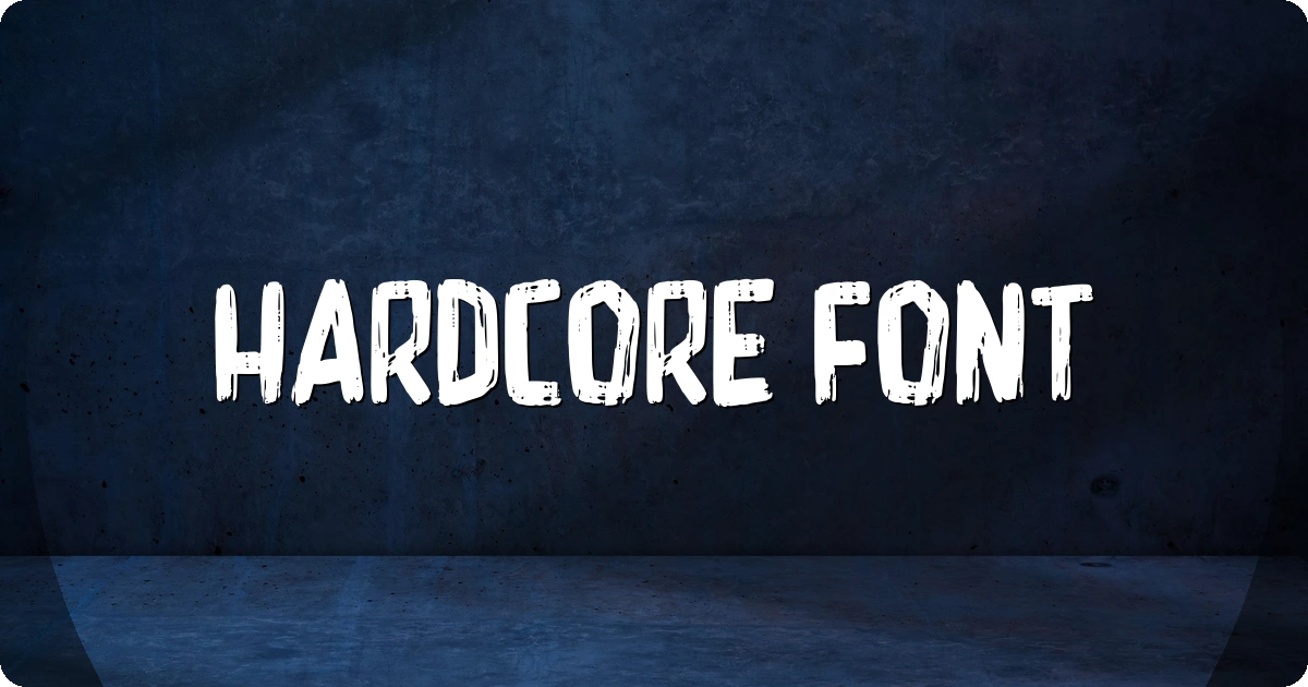 Hardcore Font preview