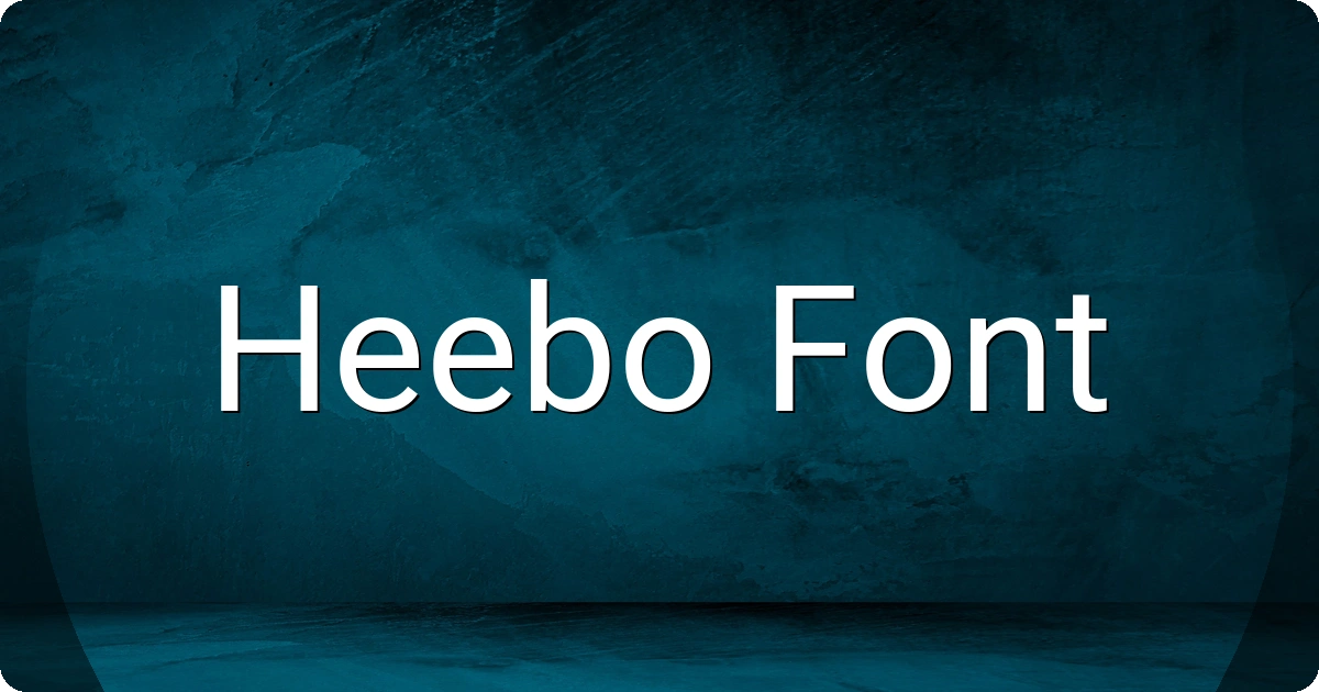 Heebo Font preview