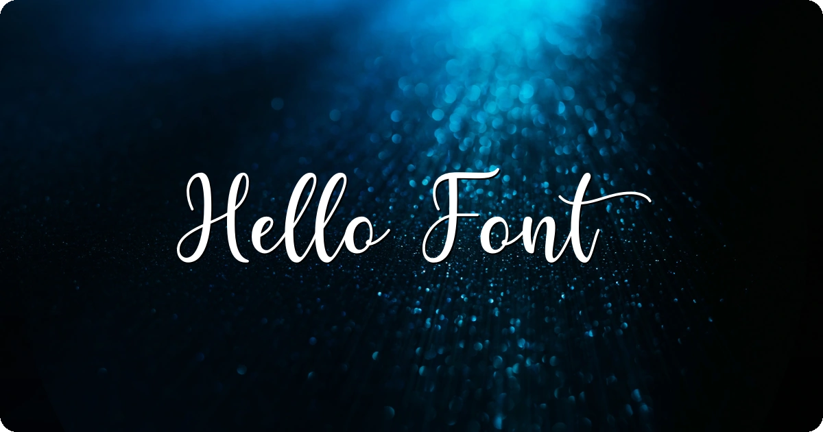 Hello Font preview